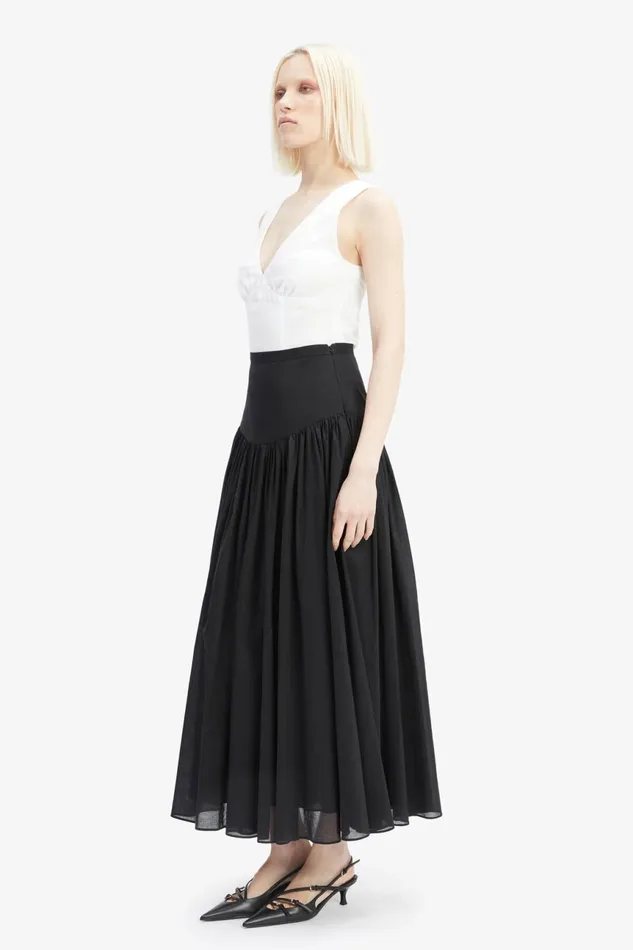 Women Bardot Skirts Amorette Maxi Cotton Skirt In Black Black Women Bardot Skirts Amorette Maxi Cotton Skirt In Black Black