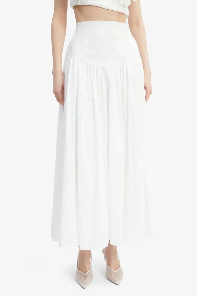 Women Bardot Skirts Amorette Maxi Cotton Skirt In Orchid White Orchid White Women Bardot Skirts Amorette Maxi Cotton Skirt In Orchid White Orchid White