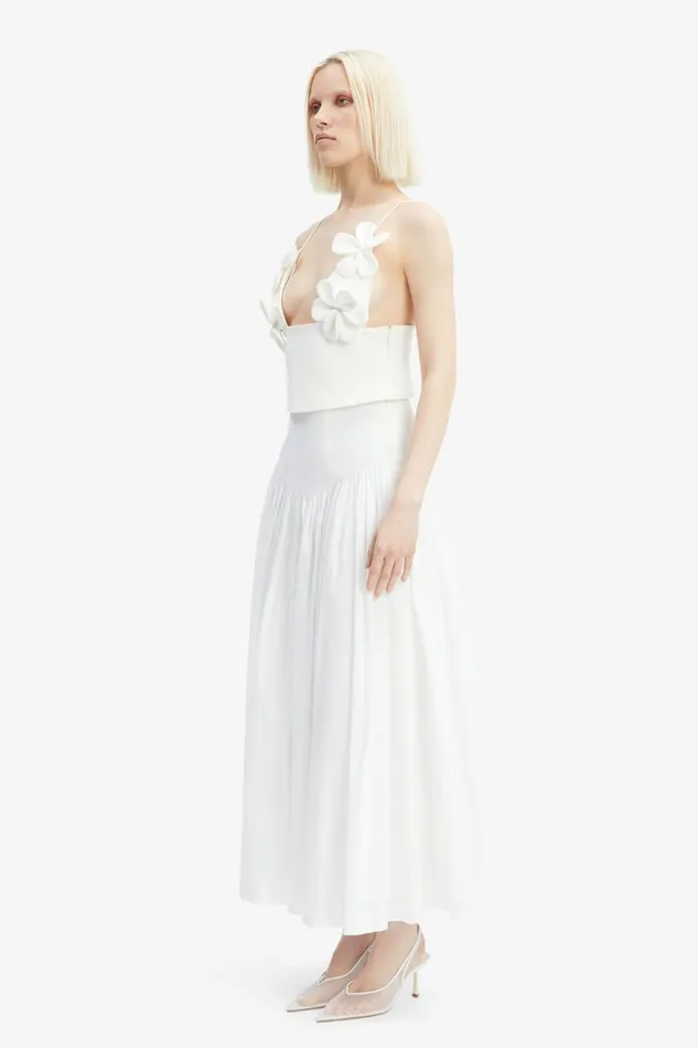 Women Bardot Skirts Amorette Maxi Cotton Skirt In Orchid White Orchid White Women Bardot Skirts Amorette Maxi Cotton Skirt In Orchid White Orchid White