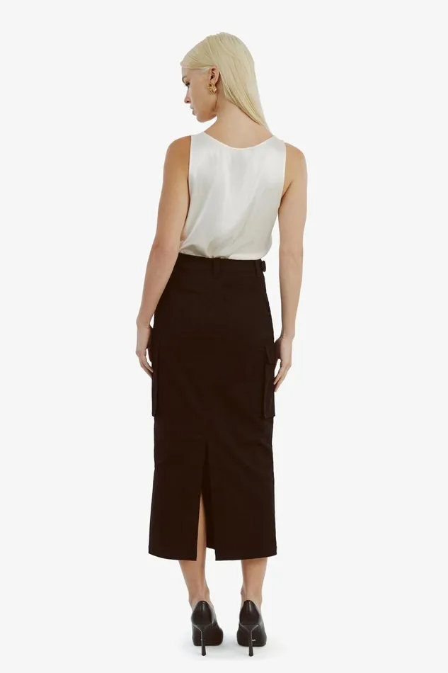 Women Bardot Skirts Arco Cargo Maxi Skirt In Black Black Women Bardot Skirts Arco Cargo Maxi Skirt In Black Black
