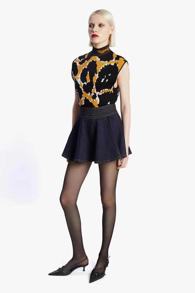 Women Bardot Skirts Aruba Denim Mini Skirt In Dark Dark Women Bardot Skirts Aruba Denim Mini Skirt In Dark Dark