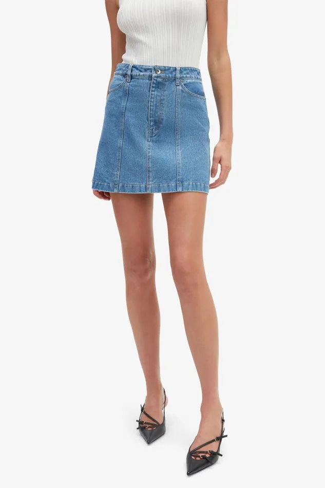 Women Bardot Skirts Cairo Denim Mini Skirt In Vintage Vintage Women Bardot Skirts Cairo Denim Mini Skirt In Vintage Vintage