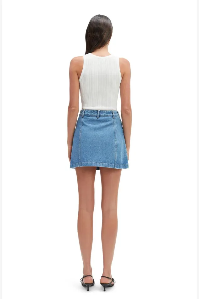 Women Bardot Skirts Cairo Denim Mini Skirt In Vintage Vintage Women Bardot Skirts Cairo Denim Mini Skirt In Vintage Vintage