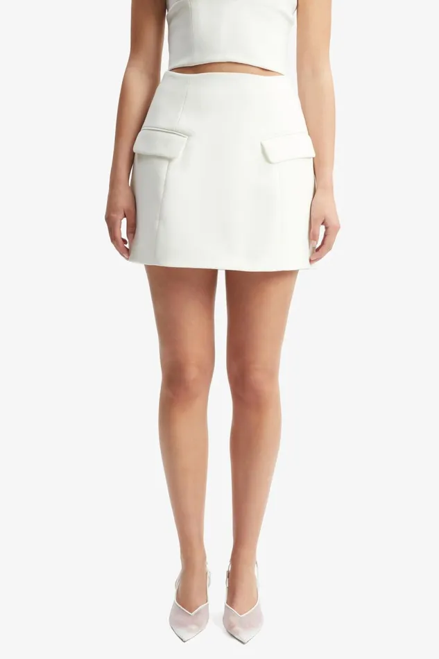 Women Bardot Skirts Delphi Hourglass Mini Skirt In Orchid White Orchid White Women Bardot Skirts Delphi Hourglass Mini Skirt In Orchid White Orchid White