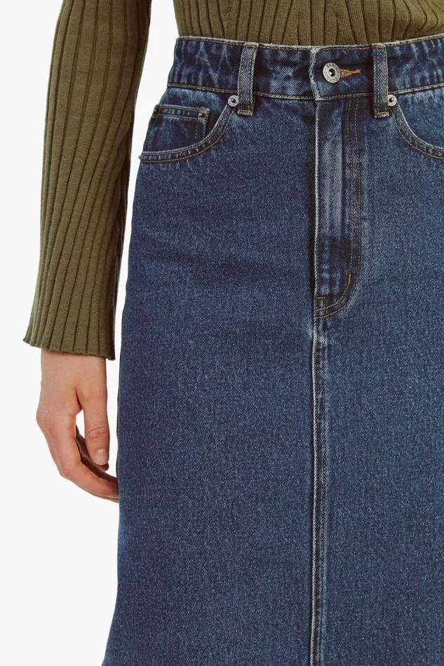 Women Bardot Skirts Evianna Denim Maxi Skirt In Washed Indigo Washed Indigo Women Bardot Skirts Evianna Denim Maxi Skirt In Washed Indigo Washed Indigo