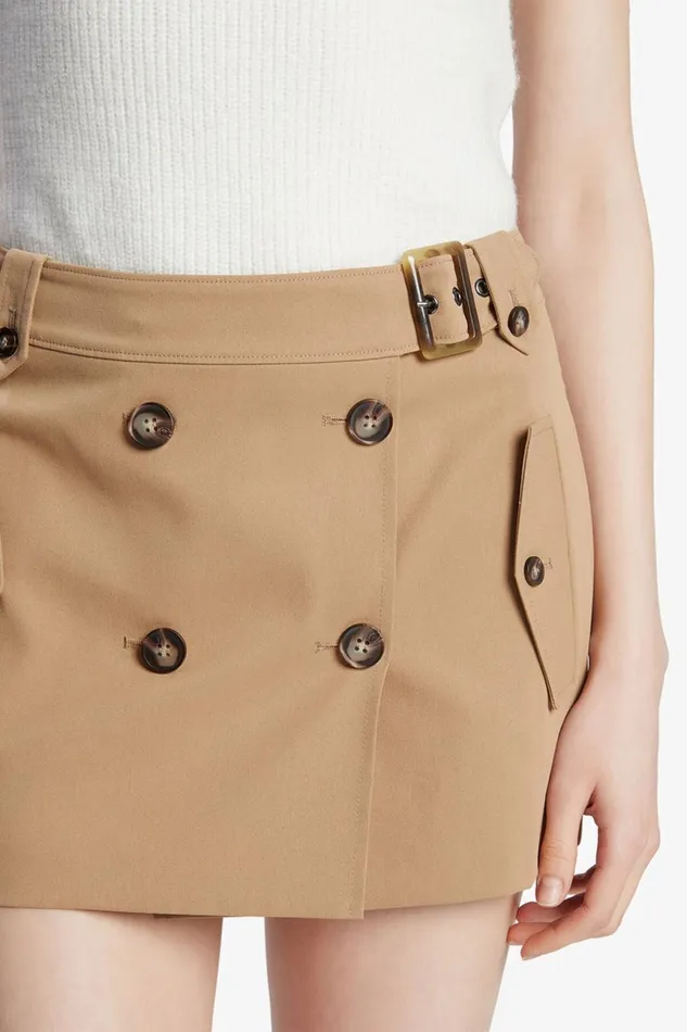 Women Bardot Skirts Jadey Mid Rise Mini Skirt In Camel Camel