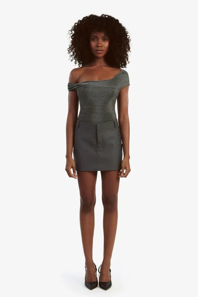 Women Bardot Skirts Maika Mid Rise Mini Skirt In Dark Grey Dark Grey Women Bardot Skirts Maika Mid Rise Mini Skirt In Dark Grey Dark Grey