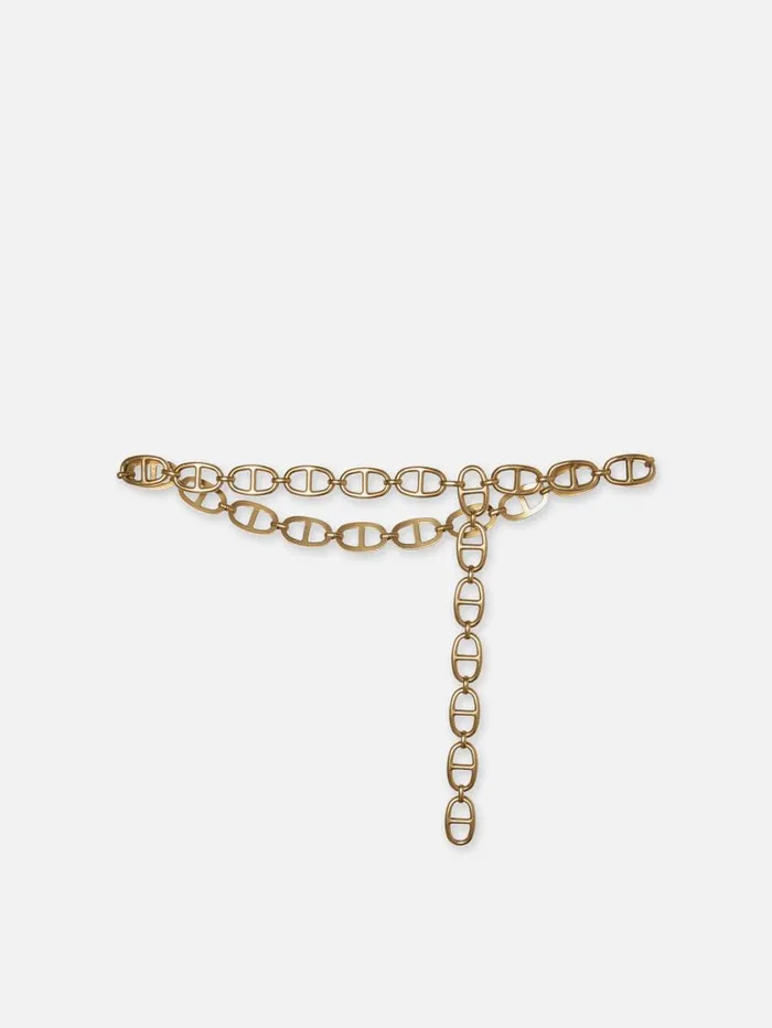 Women Belts FRAME Open Link Chain Belt 8212 Gold