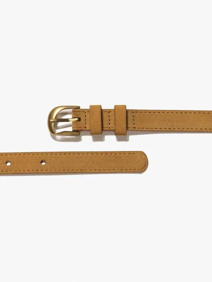 Women Belts FRAME Petit Twist Buckle Belt 8212 Tan