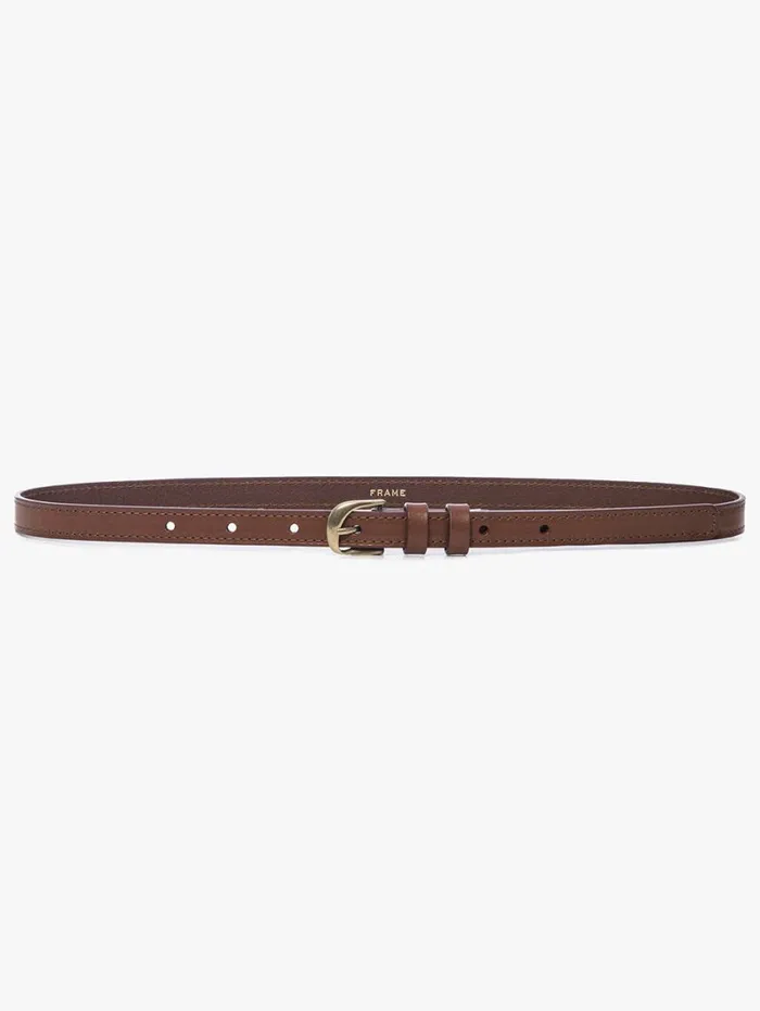 Women Belts FRAME Petit Twist Buckle Belt 8212 Tobacco
