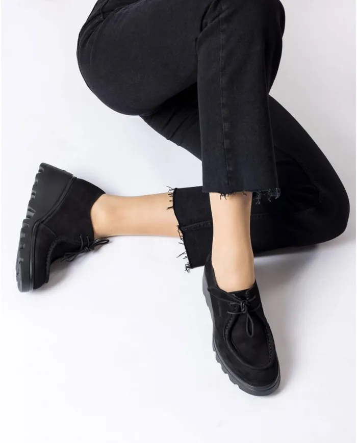 Women Black AMALIA Wallaby Shoe Wonders Wedges Women Black AMALIA Wallaby Shoe Wonders Wedges