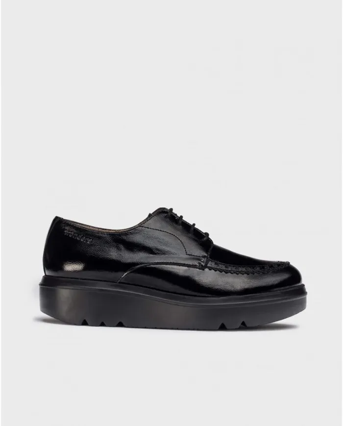Women Black LEE Blucher Shoe Wonders Flat Shoes