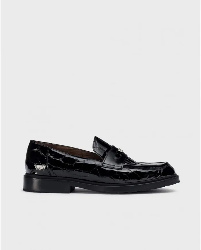 Women Black NED Moccasin Wonders Loafers