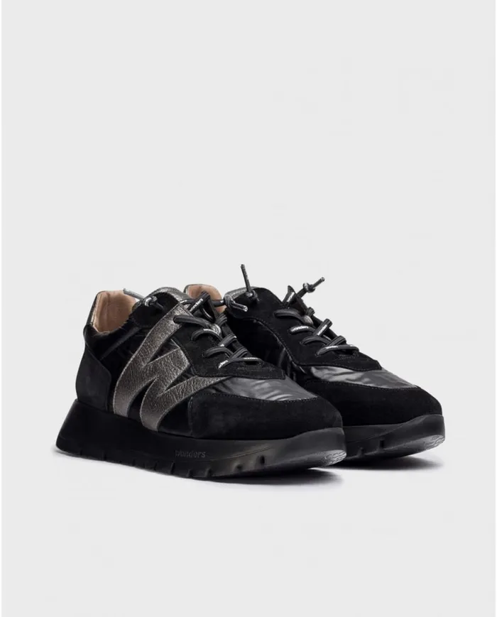 Women Black ODISEI Sneakers Wonders Flat Shoes Women Black ODISEI Sneakers Wonders Flat Shoes