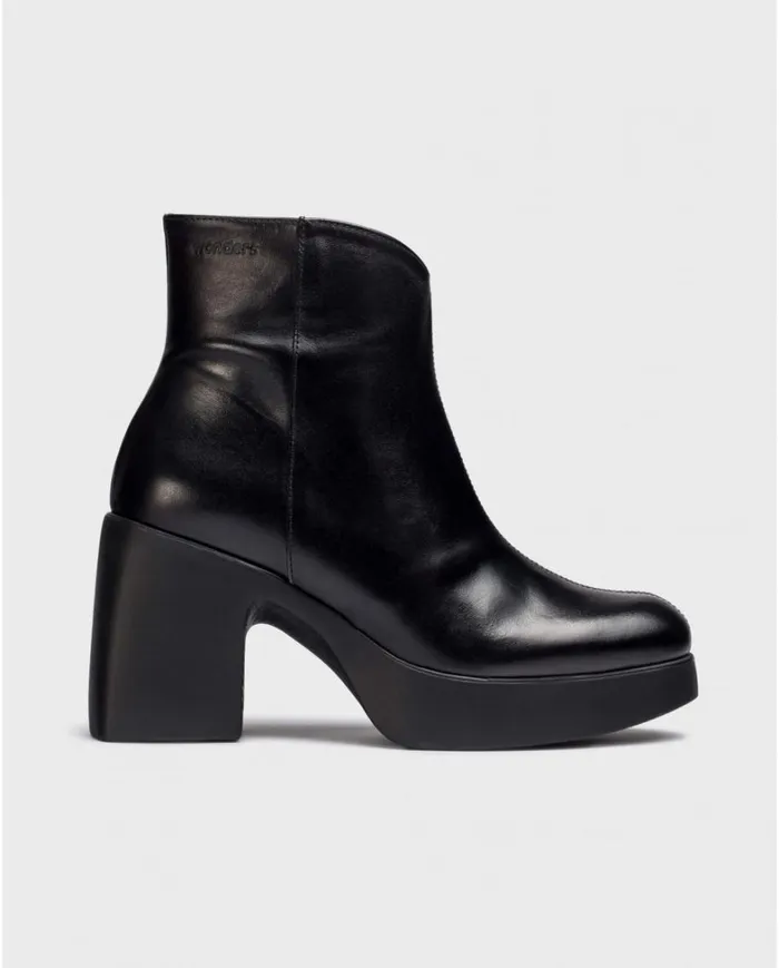 Women Black PAROS Ankle Boot Wonders Ankle Boots