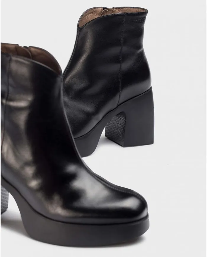 Women Black PAROS Ankle Boot Wonders Ankle Boots