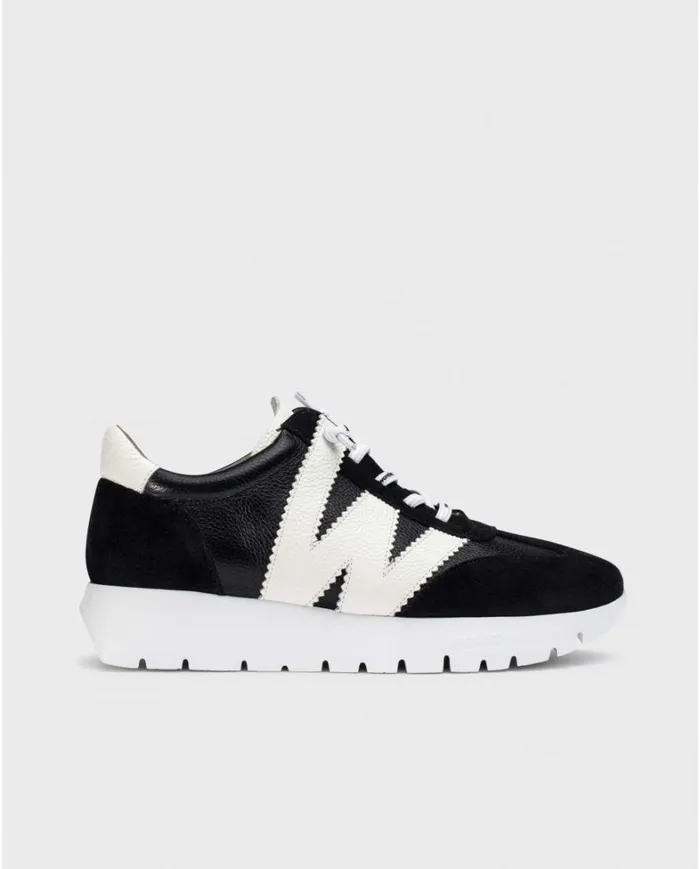 Women Black RACER Sneaker Wonders Flat Shoes