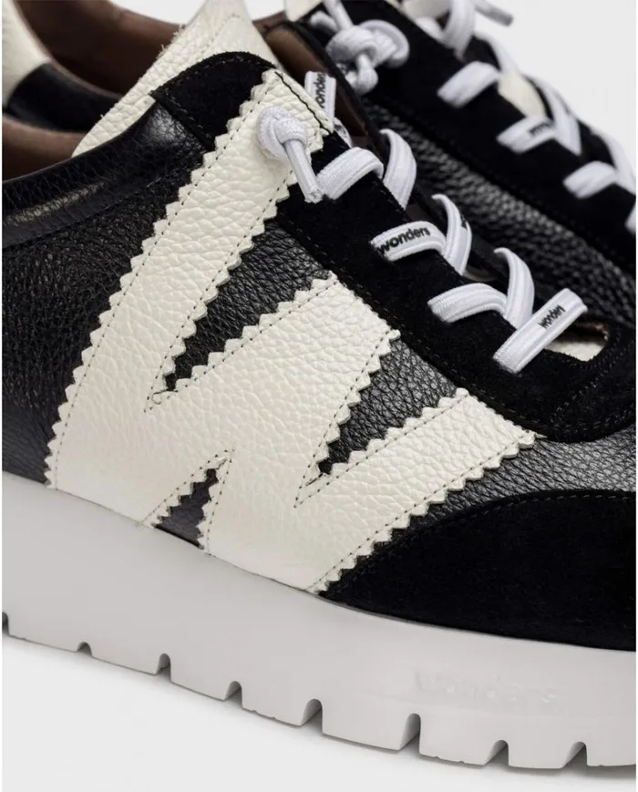 Women Black RACER Sneaker Wonders Flat Shoes Women Black RACER Sneaker Wonders Flat Shoes