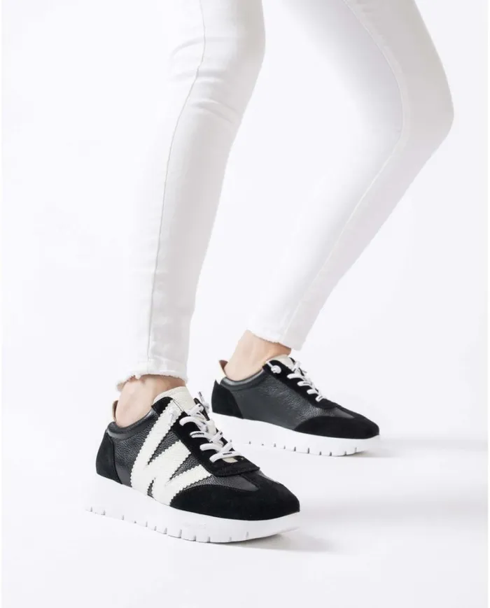 Women Black RACER Sneaker Wonders Flat Shoes Women Black RACER Sneaker Wonders Flat Shoes