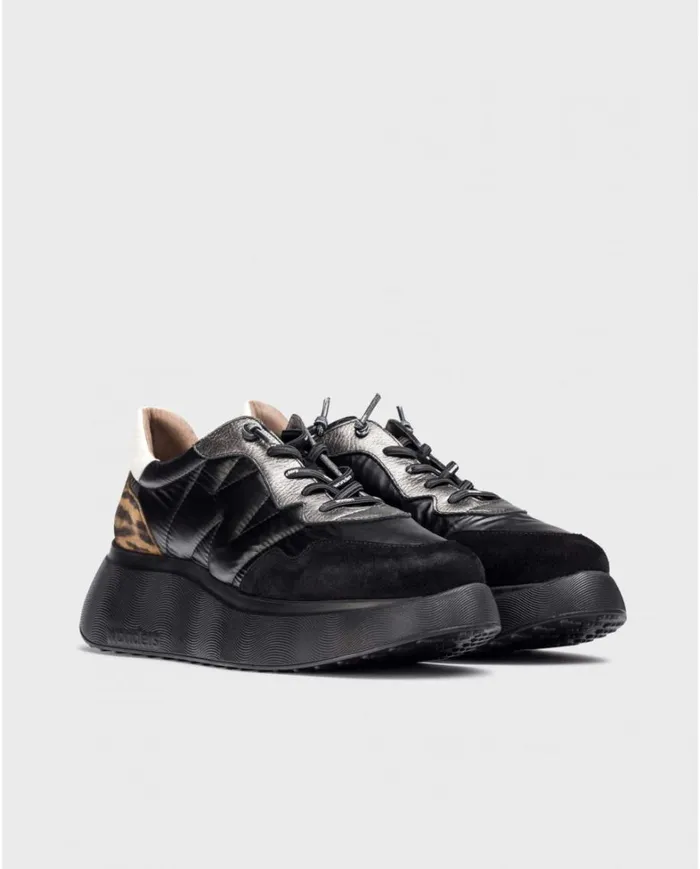 Women Black ROMA Sneaker Wonders Platforms Women Black ROMA Sneaker Wonders Platforms