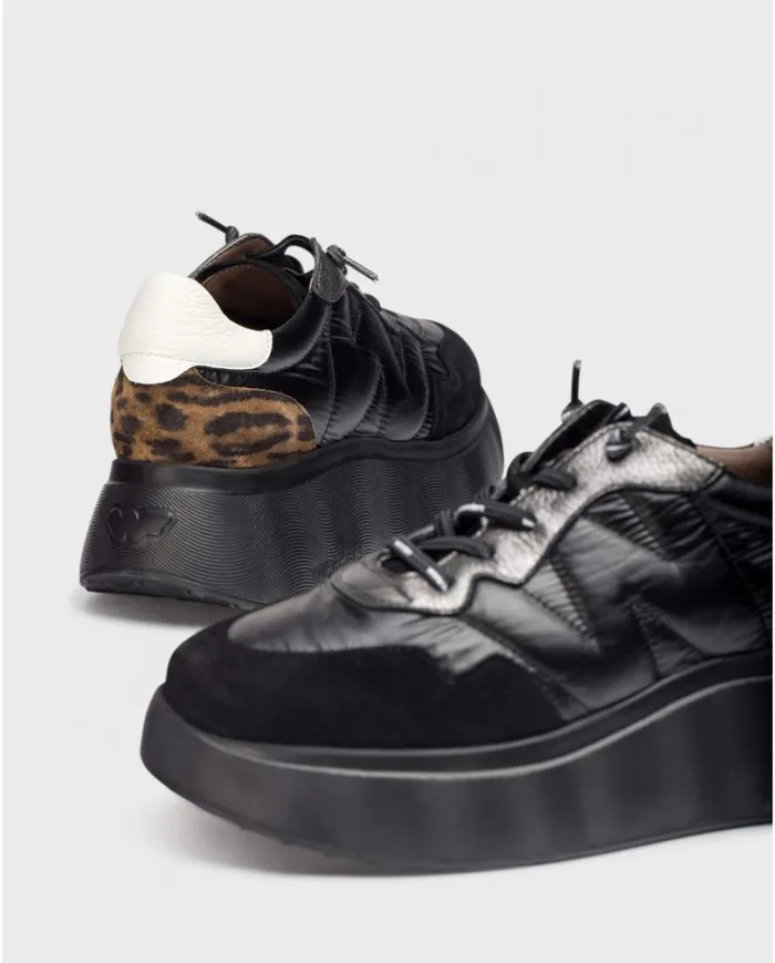 Women Black ROMA Sneaker Wonders Platforms Women Black ROMA Sneaker Wonders Platforms