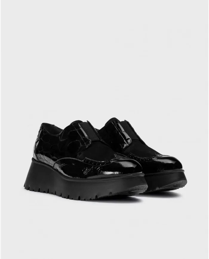 Women Black SALVA Moccasins Wonders Loafers Women Black SALVA Moccasins Wonders Loafers