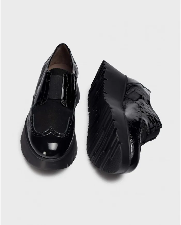 Women Black SALVA Moccasins Wonders Loafers Women Black SALVA Moccasins Wonders Loafers