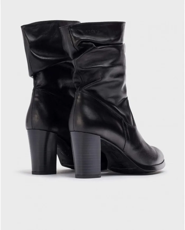 Women Black WRINKLED Ankle Boot Wonders Ankle Boots Women Black WRINKLED Ankle Boot Wonders Ankle Boots