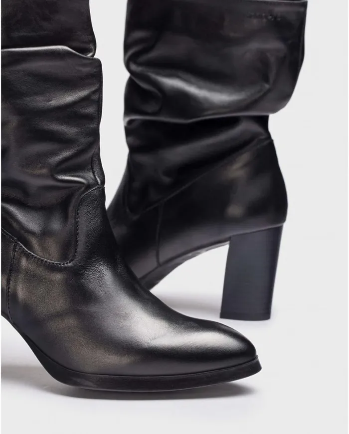 Women Black WRINKLED Ankle Boot Wonders Ankle Boots Women Black WRINKLED Ankle Boot Wonders Ankle Boots