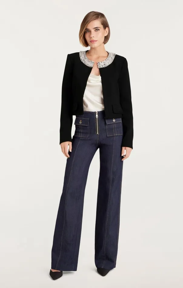 Women Bobby Jacket Black Cinq Sept Jackets
