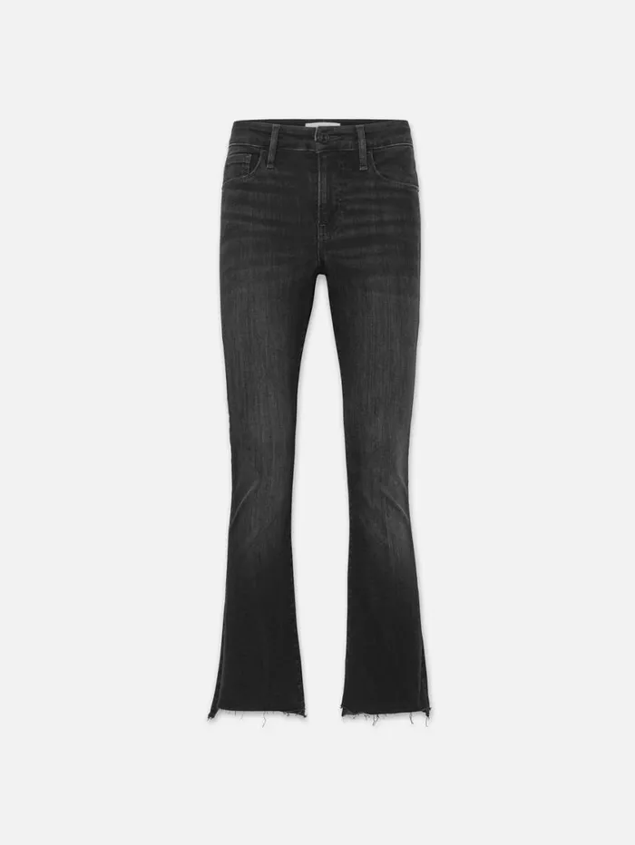 Women Bootcut FRAME Le Crop Mini Boot Raw Stagger 8212 Tilt