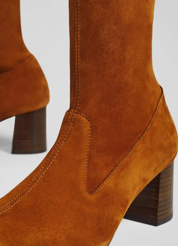 Women Boots LKBennett Davina Nutmeg Stretch Suede KneeHigh Boots Nutmeg Women Boots LKBennett Davina Nutmeg Stretch Suede KneeHigh Boots Nutmeg