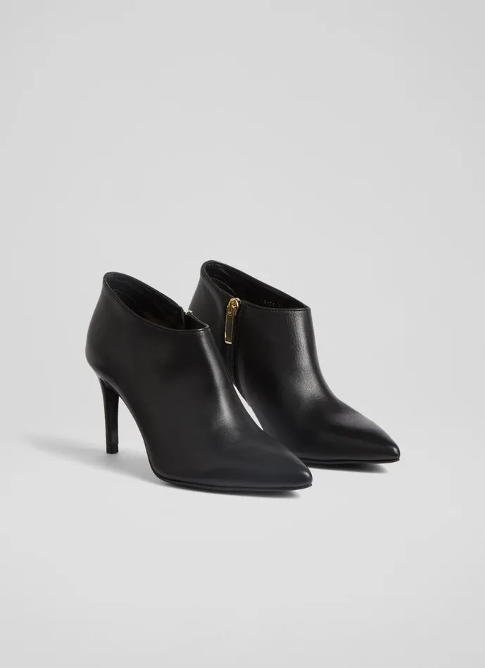 Women Boots LKBennett Elle Black Leather Shoe Boots Black Women Boots LKBennett Elle Black Leather Shoe Boots Black