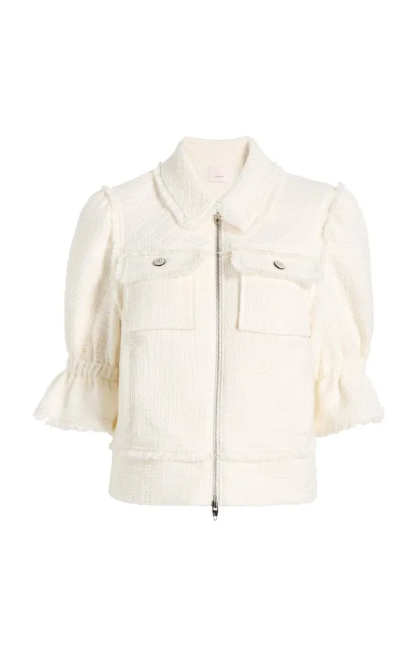 Women Boucle Holly Jacket Gardenia Cinq Sept Jackets