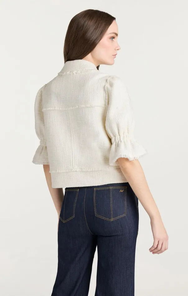 Women Boucle Holly Jacket Gardenia Cinq Sept Jackets