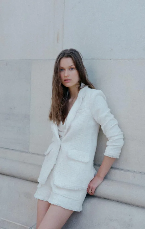 Women Boucle Khloe Blazer Gardenia Cinq Sept Blazers