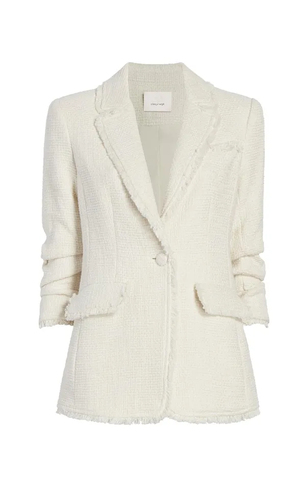 Women Boucle Khloe Blazer Gardenia Cinq Sept Jackets