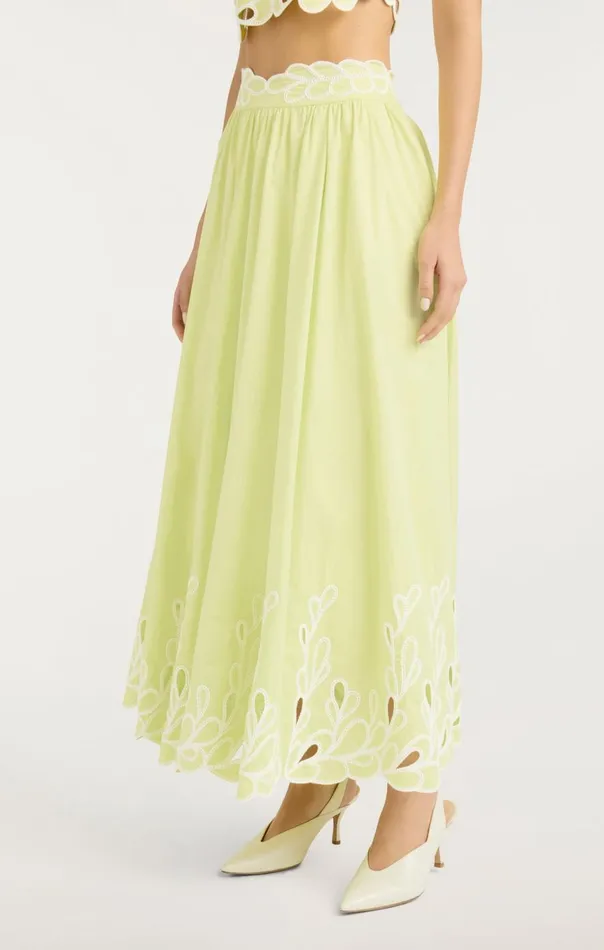Women Bowen Skirt Limekisswhite Cinq Sept Skirts