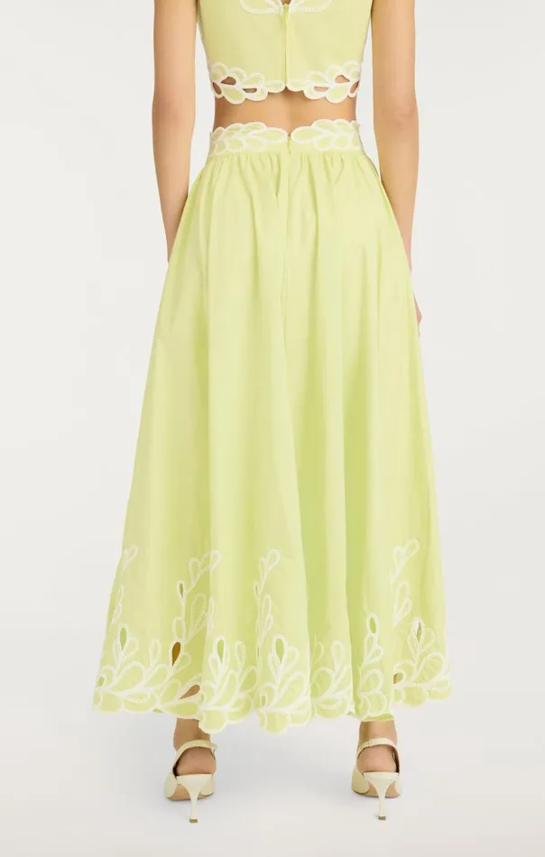 Women Bowen Skirt Limekisswhite Cinq Sept Skirts