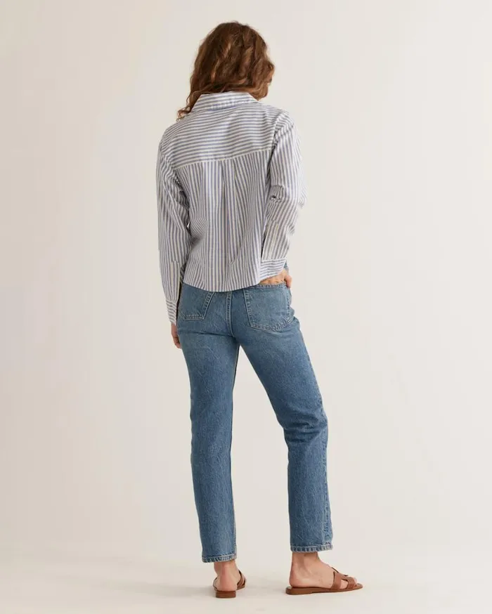 Women BRENTWOOD OVERSIZED SHIRT Blueivory Stripe Pendleton Shirts and Blouses