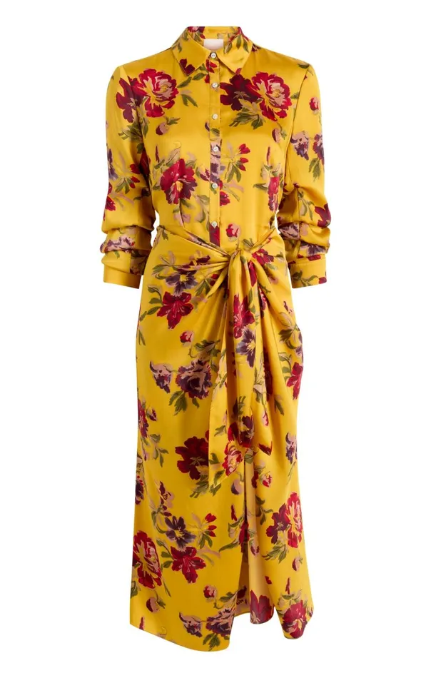 Women Brigitte Floral Jacey Dress Deepgoldmulti Cinq Sept Midi