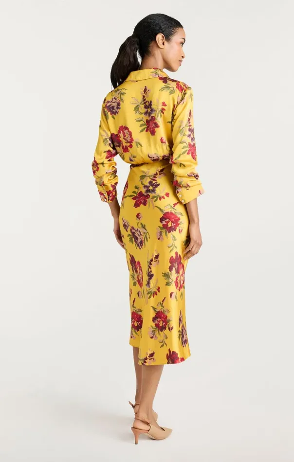 Women Brigitte Floral Jacey Dress Deepgoldmulti Cinq Sept Midi