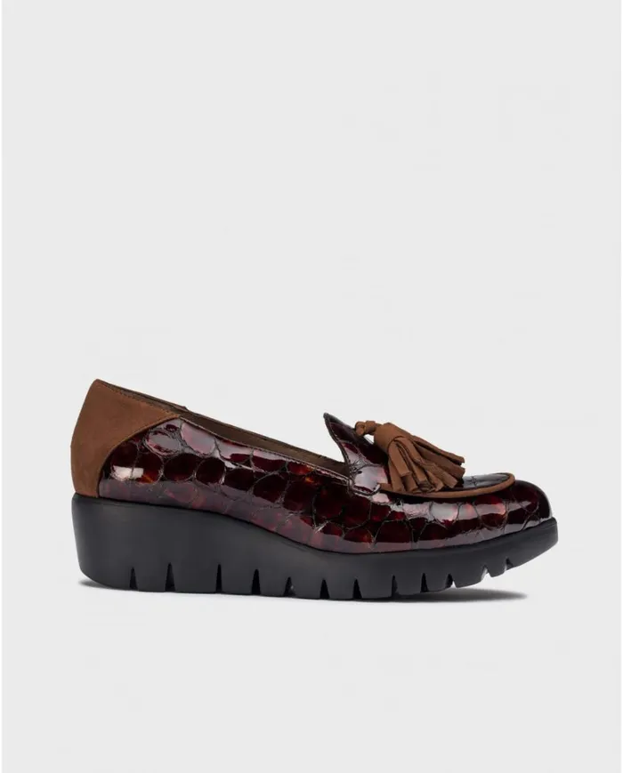 Women Brown SIMONE Moccasin Wonders Loafers