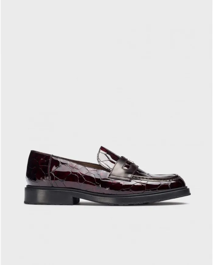 Women Burgundy NED Moccasin Wonders Loafers