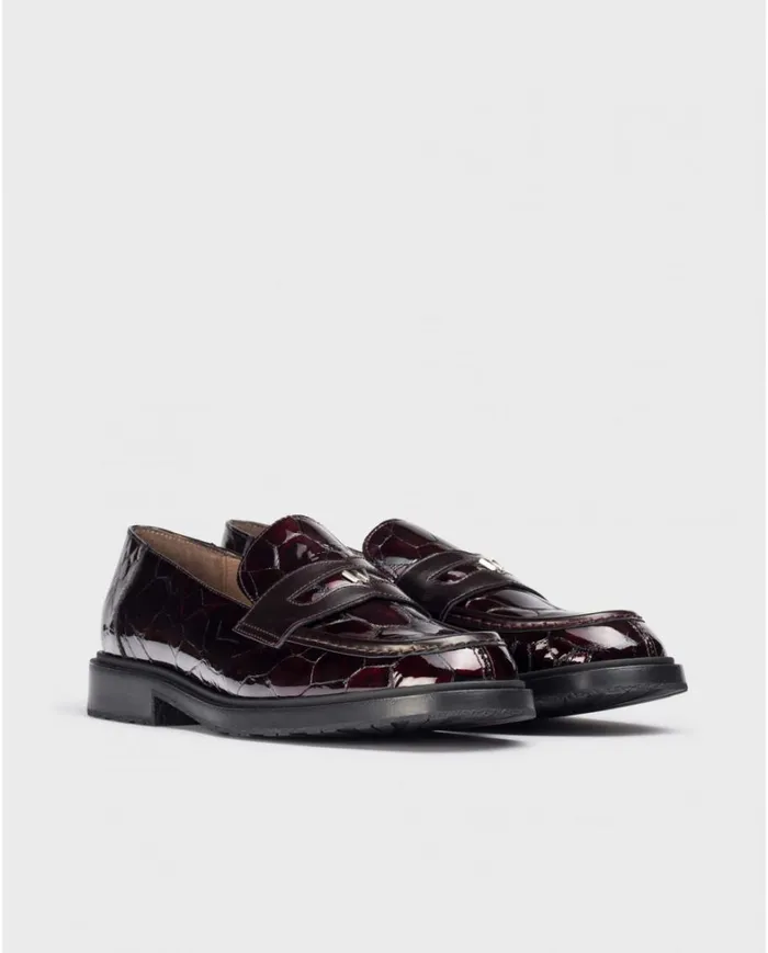 Women Burgundy NED Moccasin Wonders Loafers Women Burgundy NED Moccasin Wonders Loafers