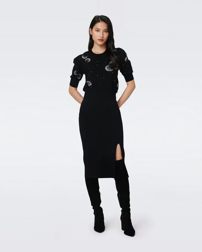 Women Calandre Knit Skirt Black DVF Skirts Women Calandre Knit Skirt Black DVF Skirts