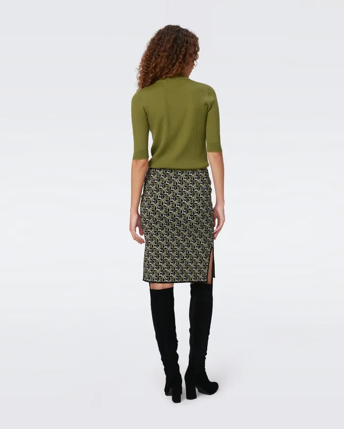 Women Carmel Wool Sweater Avocado DVF Tops