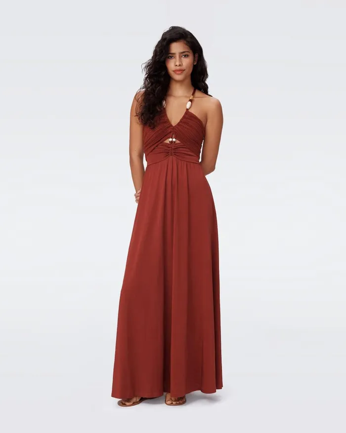Women Caty Dress Chestnut DVF Dresses