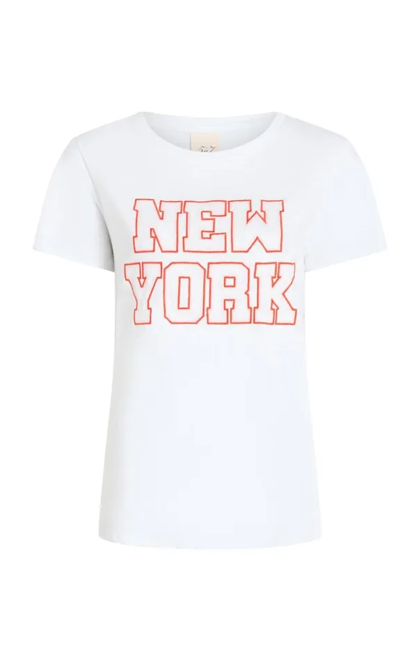 Women Chainstitch Paris New York Tee Whitedeeptangelo Cinq Sept Tees