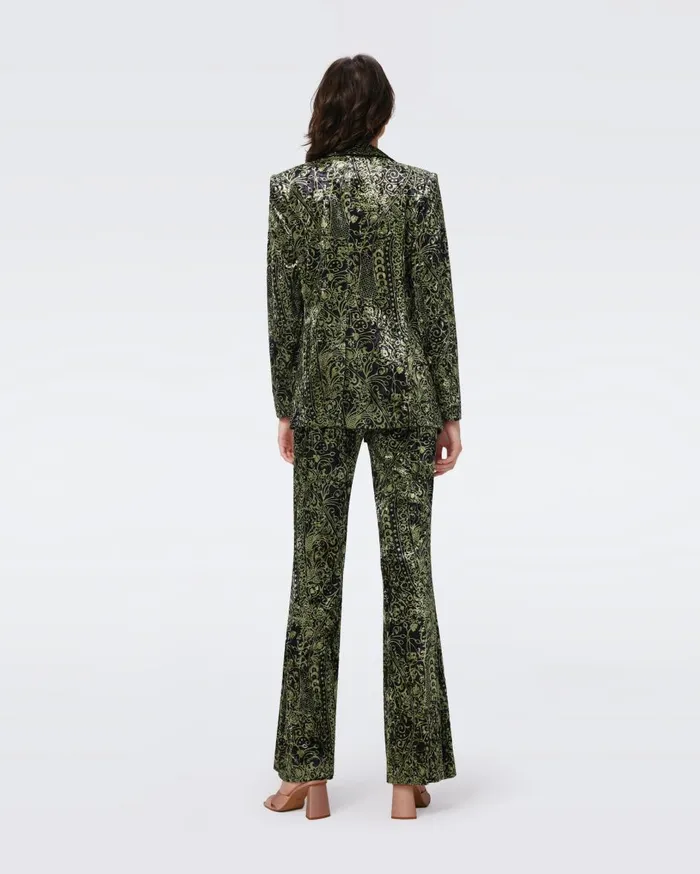 Women Chiana Velvet Jacket Laced Up DVF Jackets and Coats